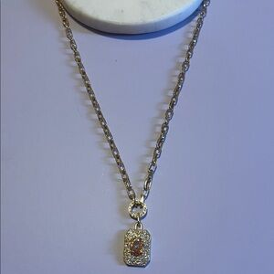 Elegant November birthday Gold Pendant Necklace